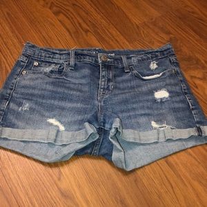 blue jean shorts